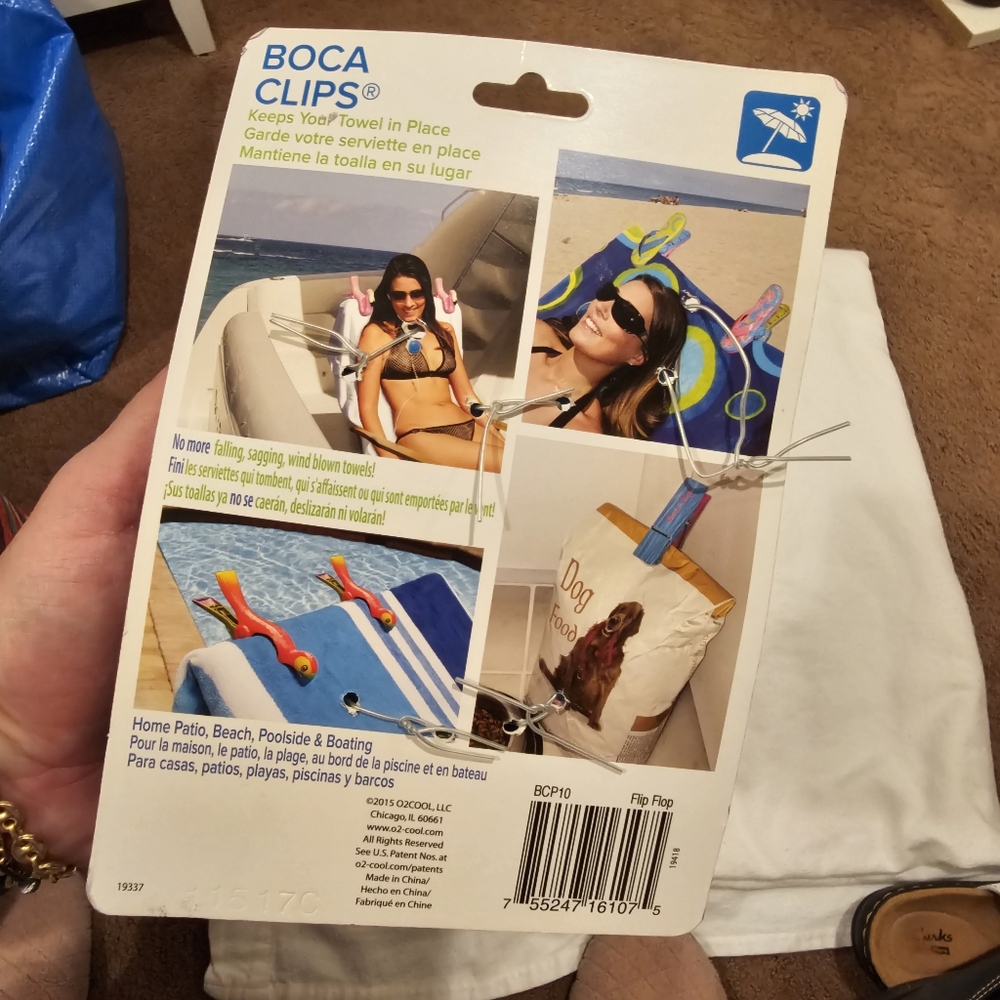 O2Cool Boca Clips - Pink and Blue - Picture 2 of 2